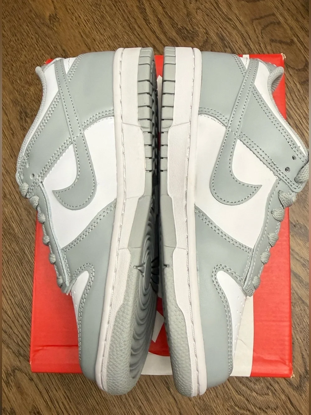 Nike Dunk Low White White Light Smoke Grey FB9109-123 5Y OR 7.5W